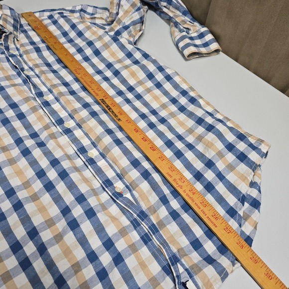 Ball and Buck Scout Shirt Mens Large Blue Gingham Cotton Plaid Heritage USA - Picture 11 of 12